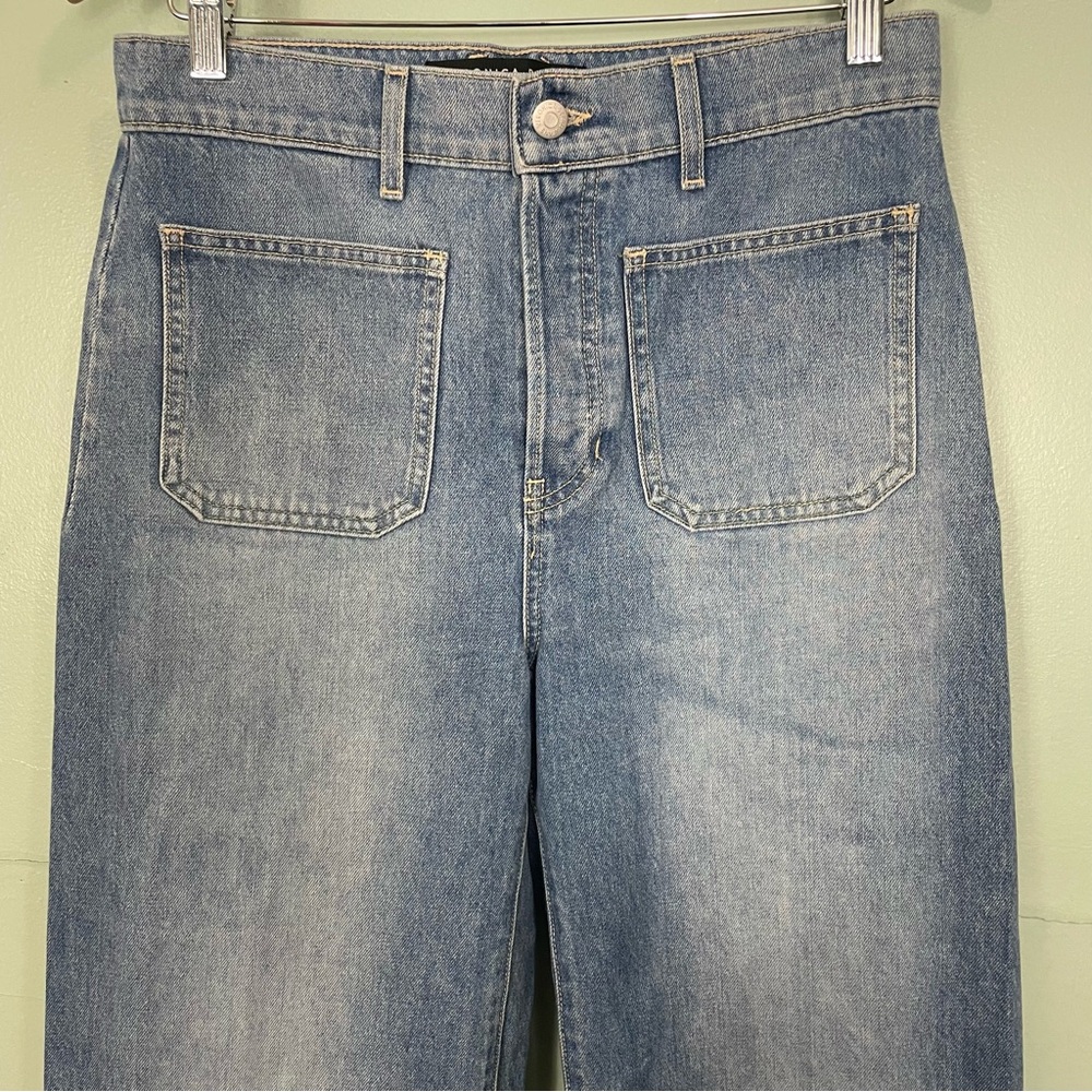 Veronica Beard Jeans Grant Wide Leg Extra High Rise Blue Women Sz 29 Loose - Picture 3 of 11